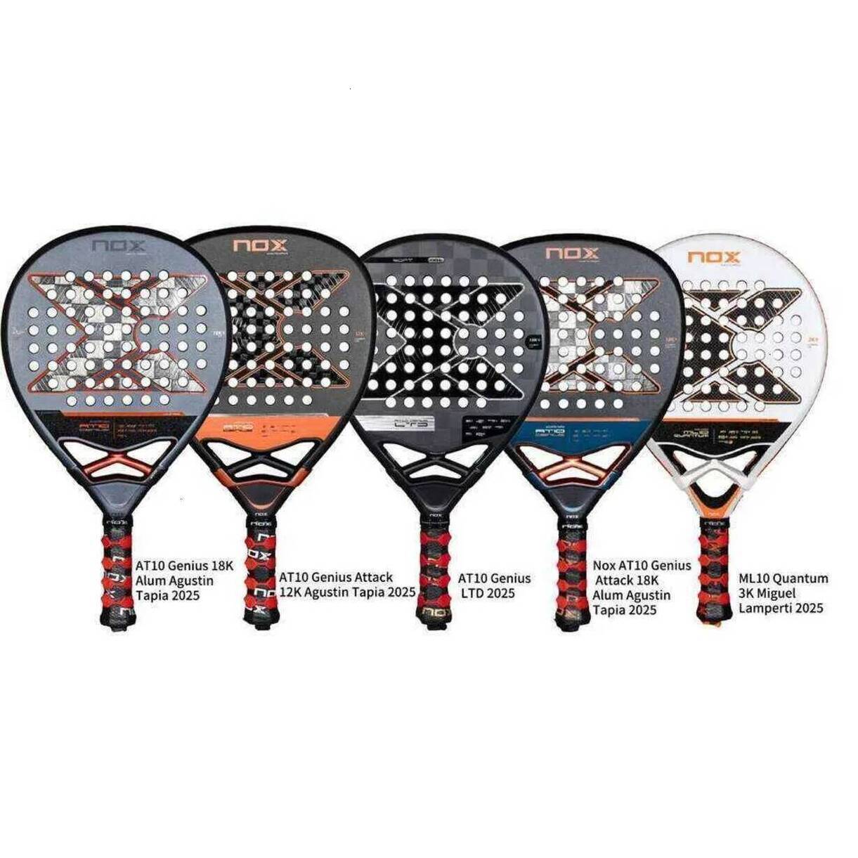 Multi-Piece Tennis Racket Matching Kits Badminton NOX At10 Ml10 La10 3K 12K 18K Pala Padel Professional Soft Carbon Fiber * Tennis * Equipment Board