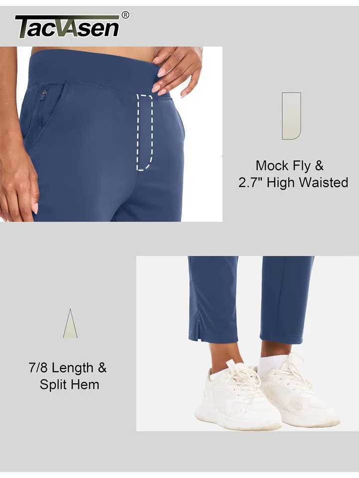 Leggings Women's Women's Pants Capris TACVASEN UPF 50+ Pants Women's Stretch Pants High Waisted Work Athletic Casual Dress Pants 5 Po