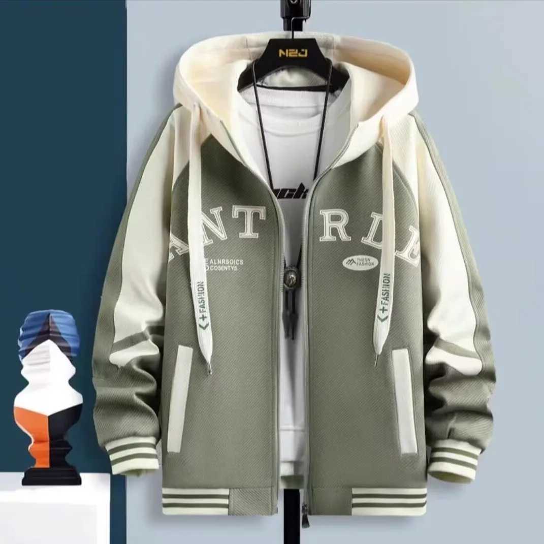Blends Men's Wool Jackets Men's New Men's Hooded et M-6XL Men's Clothing Spring Autumn Korean Fashion Loose Male Coat Hooded Bas
