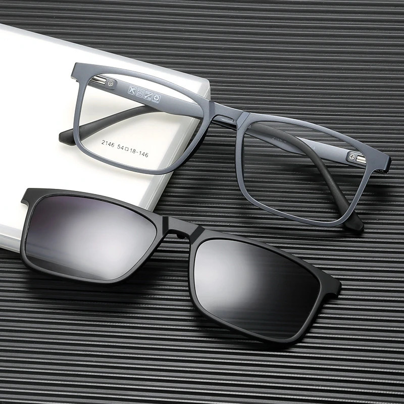 YIMARUILI Fashion Ultra Light Magnetic Sunglasses High Quality TR90 Square Retro Optical Prescription Glasses Frame Men 21261019