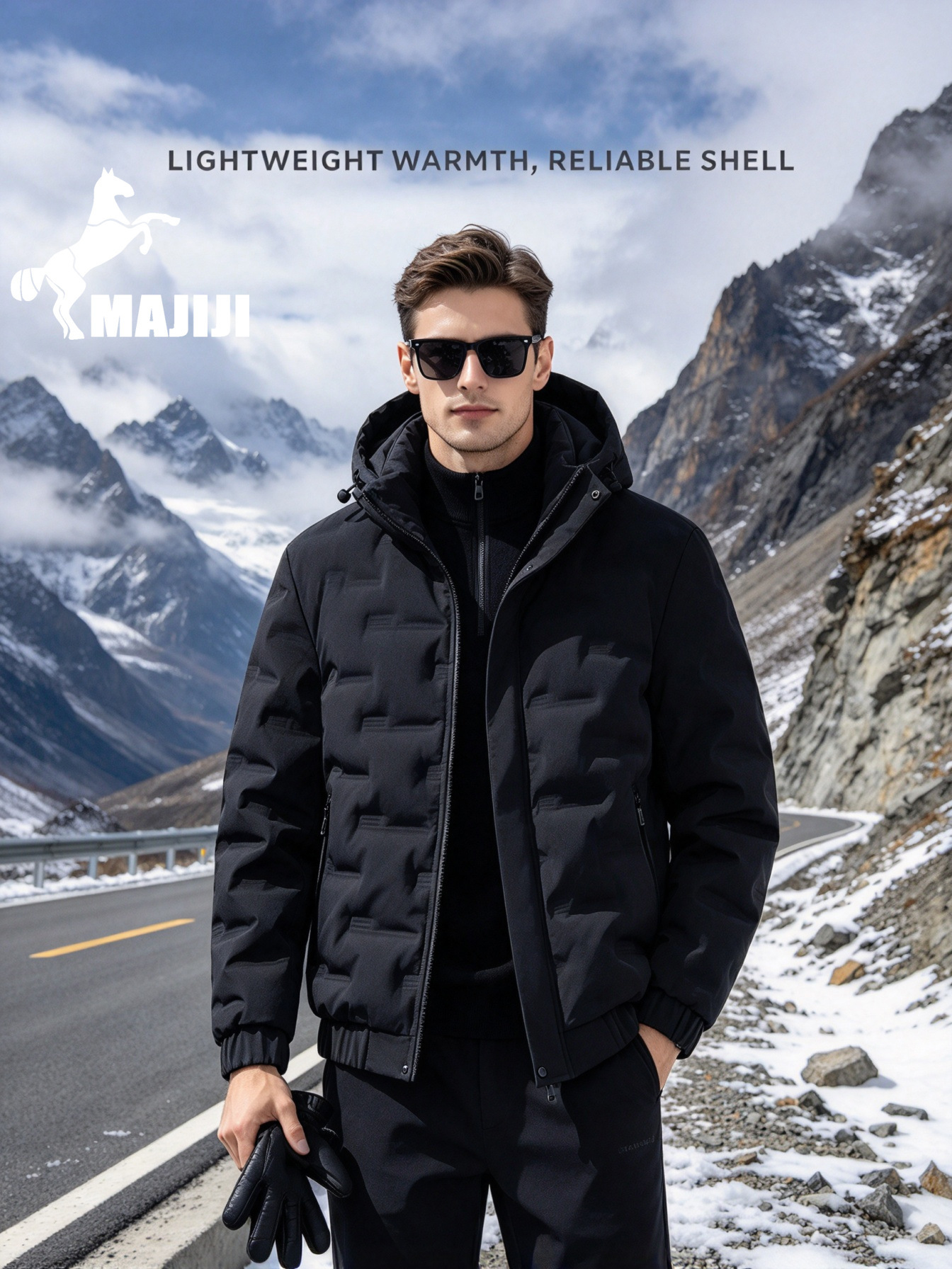 Men Hooded Gray Duck Down Jacket 2026 Winter New Solid Color Ultrasonic Extra Thick Warm Puffer Coat Windproof Outerwear For Men Daily Casual Cold W