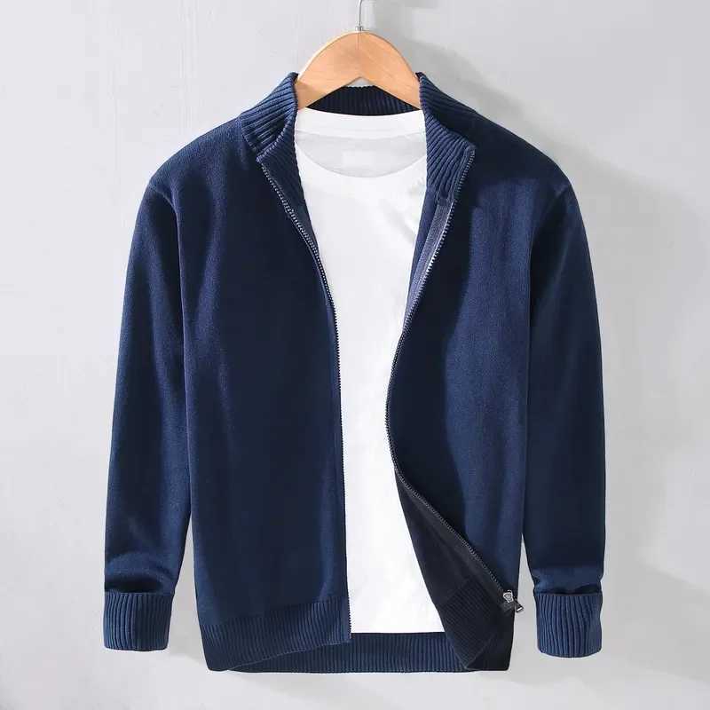 Winter New Men Sweater Autumn Coats Solid Turtleneck Zipper Trend Fashion Casual All-match Long Slve Slim Cardigan Knitted Top M261016
