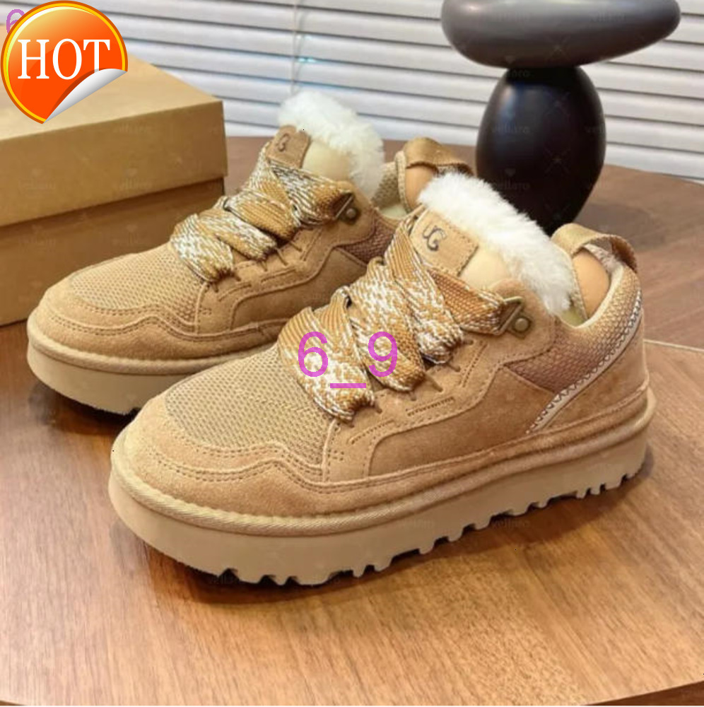 Designer Fur Sneakers Trainers Casual Shoes Boots Highmel Tasman Tazz Slippers Womens Suede Chestnut Sand Wool Sheepskin Winter Cold Fall size 36 44