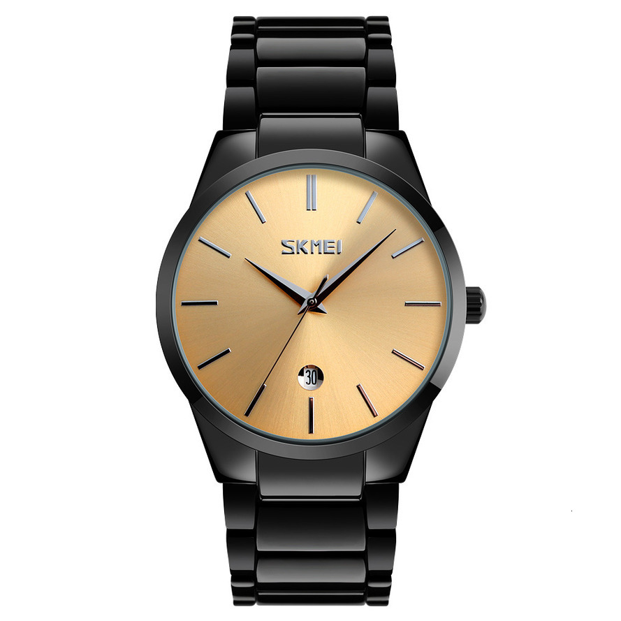 Cross Border Hot Selling Casual Calendar Quartz Wristwatches 3Business Steel Band Men's Watches In Stock quartz Small Dial ljh654