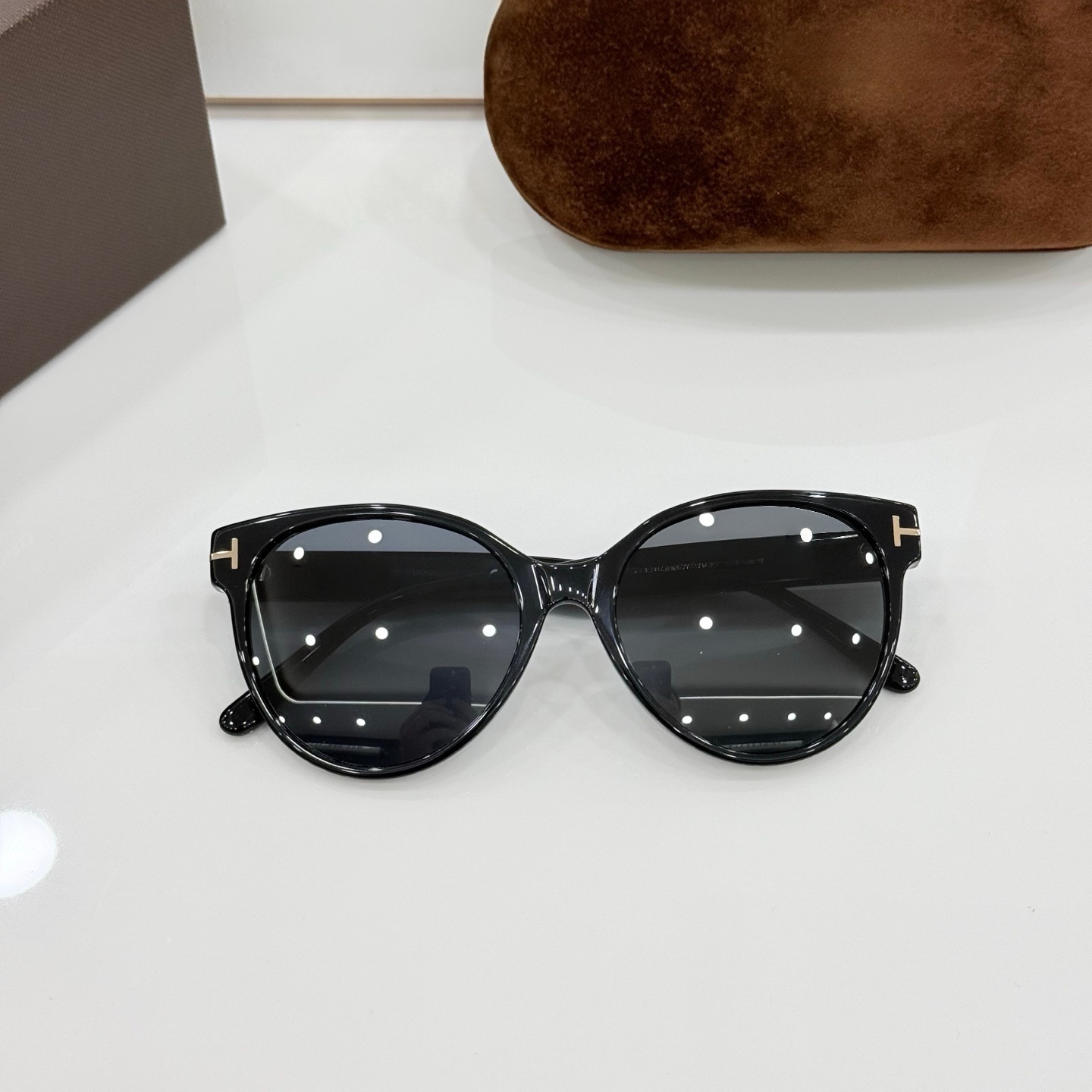 Retro Round Cat Eye Sunglasses for Women Acetate Frame Gradient Sun Glasses for Travel Driving