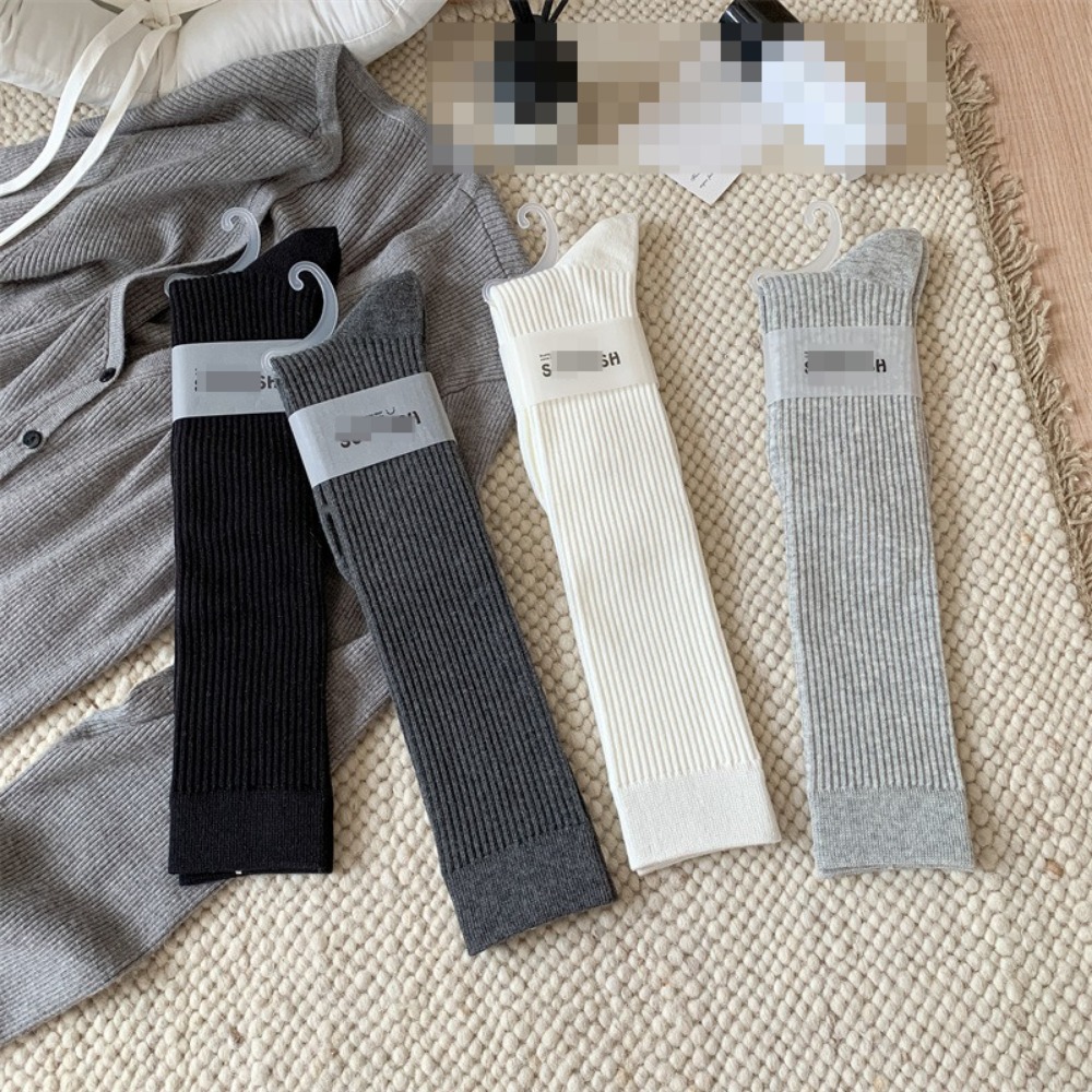 Autumn and Winter Calf Socks Women's Solid Color Versatile and Thin Stockings Simple Stacking Socks