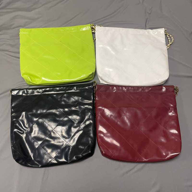 chavenel Women's Quilted Shoulder Bag Glossy Leather Chain Strap Purse Vintage Style Magnetic Closure Casual Handbag for Everyday Use
