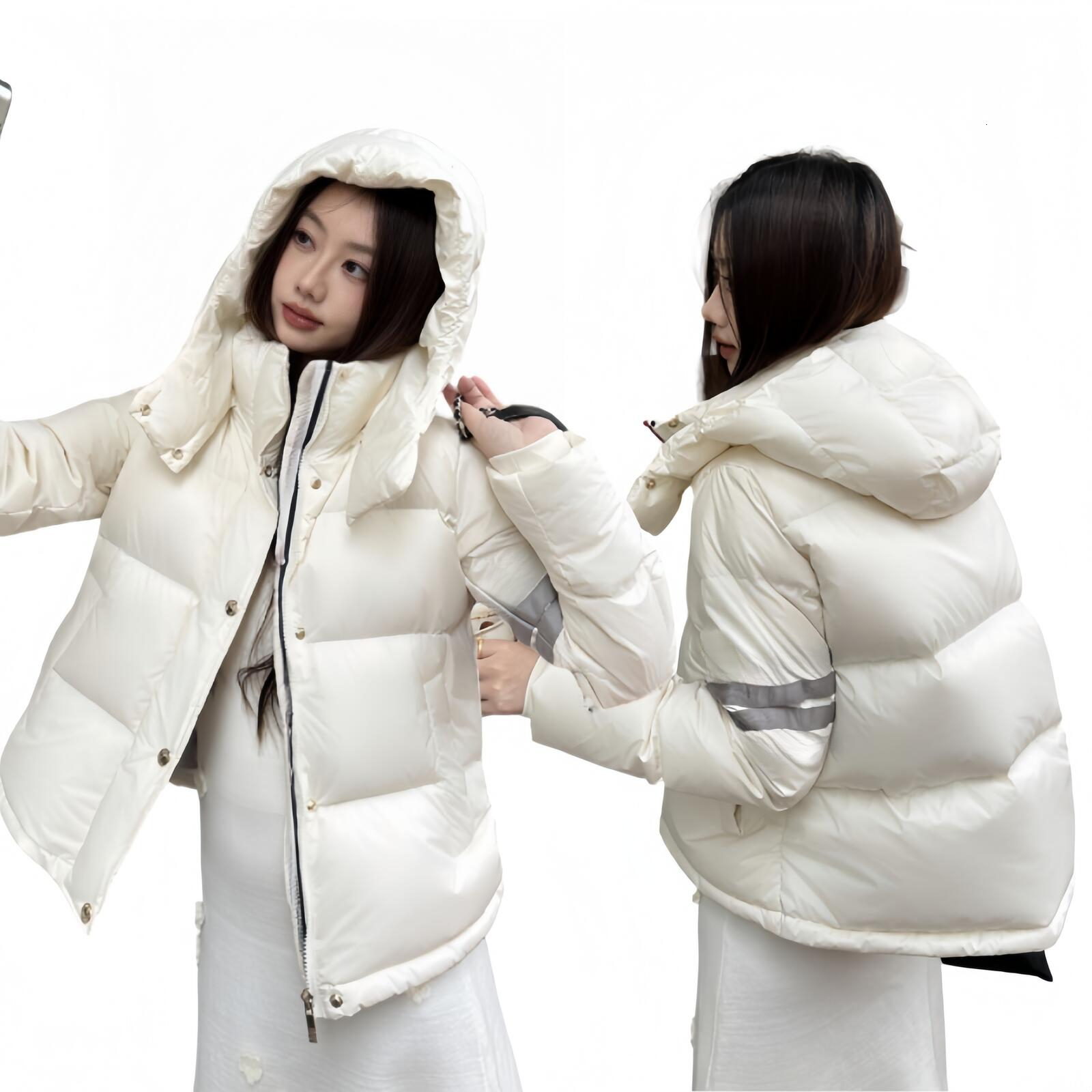 Designers Womens Jacket Puffer Jackets Winter Coats Striped Print Pattern Winter Short Hooded Thickened Warm Windproof Coat Outdoor Casual Jacket Co