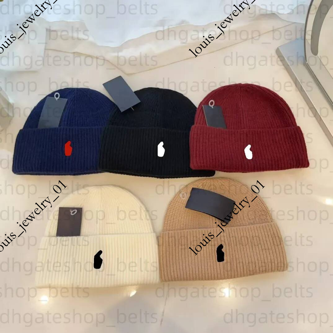 Designer polo mens thick women beanie caps ball hats Autumn Winter Outdoor Warm Knitted Hat Fashionable street hat Embroidery Knight high quality Sk