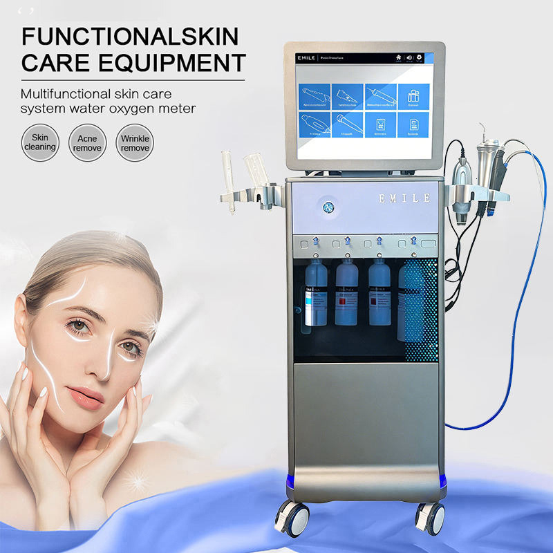 New 6 IN 1 Water Peeling Beauty Machine Skin Tightening Facial Cleansing Blackhead Removal Oxygen Facial Equipment For Spa Salon