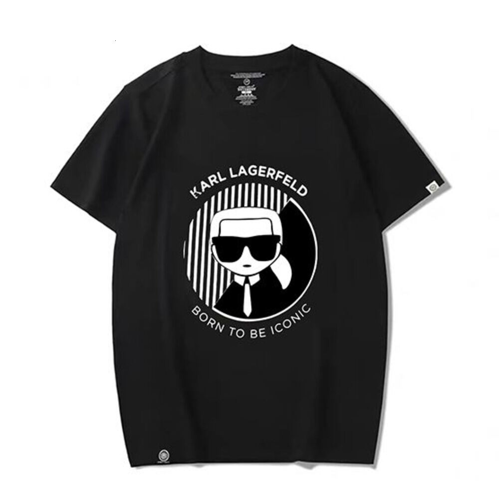 Men Designer KARL Shirts Women And Man Karl Lagerfield Short Sleeves Summer Clothing Cotton High Quality Shirt With Letter Versatile Karl Lagerfelds