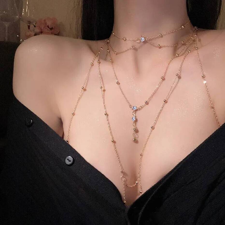 Chest Jewelry 2026 Pure perfume Desire Sexy cologne Necklace Women Body Internet Celebrity Ins Versatile Chain Hot Girl Camisole Accessories Designe