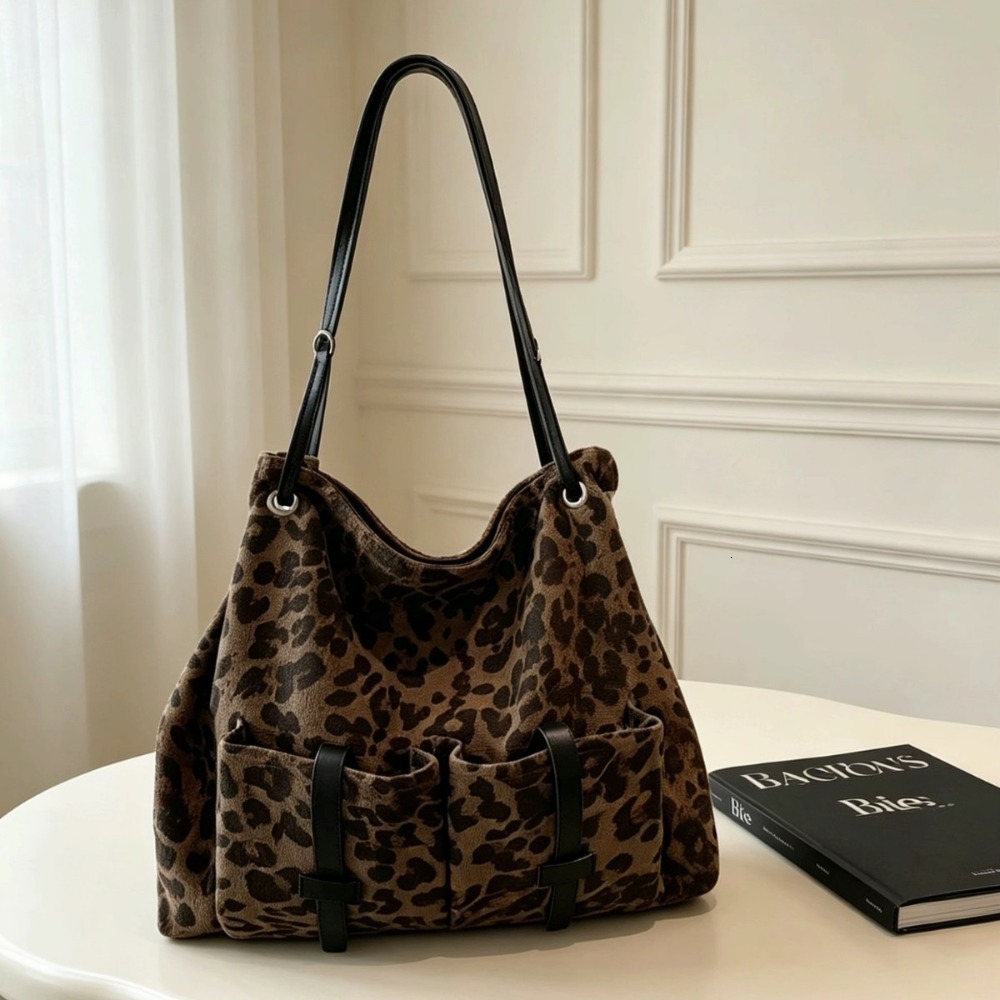 New Retro Cotton And Linen With Cowhide Tote Texture Unique Fashion Shoulder Large-Capacity Underarm Span Casual Commuter Bag Suotong261019
