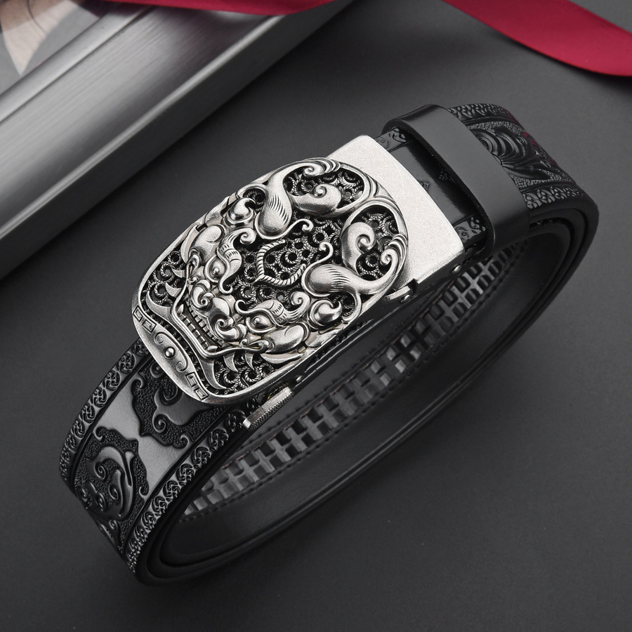 New Genuine leather retro luxury brand fashion trend business belt for men's gift 26Y1019