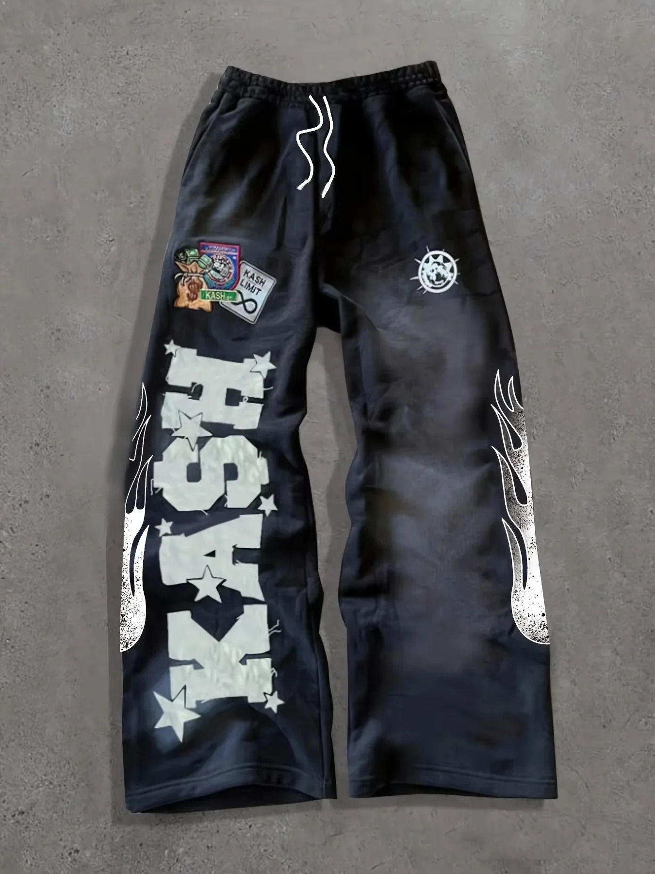 2026 Summer Y2K Fashion n Sports Pants Unisex Harajuku Retro Style Letter Pattern Gothic Straight Leg Casual Pants s 261014