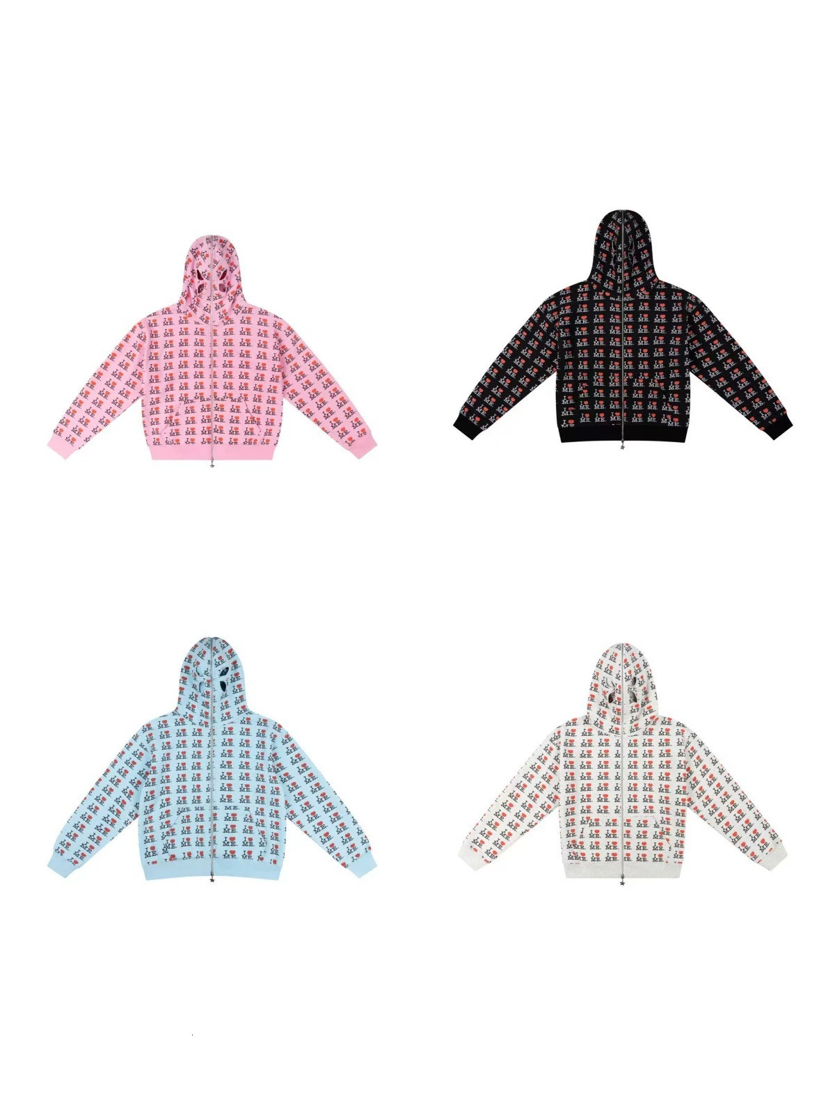 Top version designer American letter print mask style zippered hooded sweatshirt for women, 2025 autumn new loose casual Luxury goods long coat