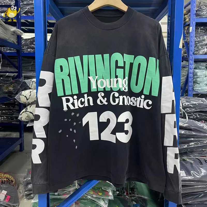 New RRR123 Long Sleeve T Shirt Men Woman Oversized Streetwear Vintage Washed Good Quality Casual Crewneck Tops T261019