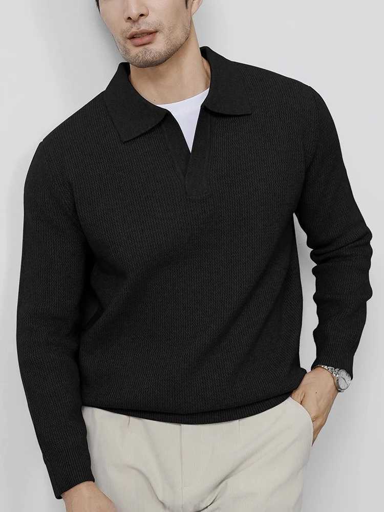 Autumn Cleanfit Sweater Mens Knit Spring Pullover Korean Soft Heavyweight Sweaters Minimst Long Slve Solid Casual Top M261016