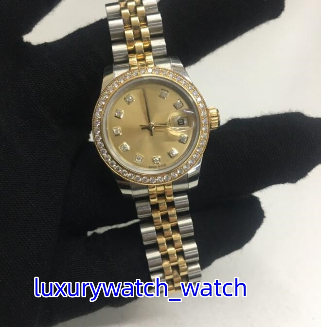 Womens Diamond Watches Sapphire Mirror 179383 26mm Mechanical Automatic 18K Yellow Gold Jubilee Steel Bracelet Ladies WristWatches