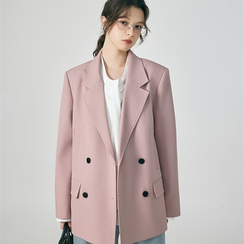 LIEDU French Vintage Fashion Elegant Women Pink Suit Jacket Loose Casual Blazer Spring Summer Office Daily Outfit y261015