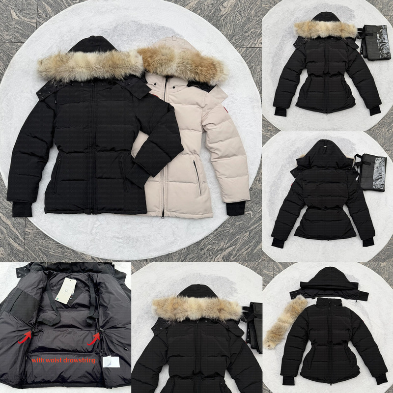 canda Women Down Jacket Designers Puffer Jackets Parka Coat Real Wolf Fur Collar Thermal Top Female womens autumn winter Large Clothing Coats Doudou