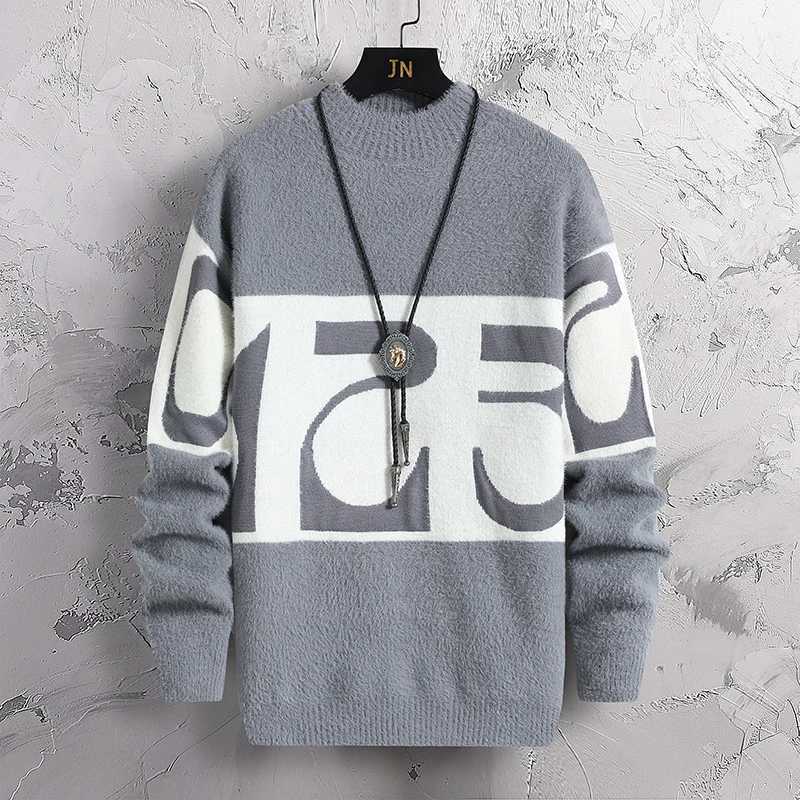 digit Fashion Patchwork 2023 New Cashmere Sweater Men High Quty Comfortable Mens Sweaters Thick Warm Male Pullover M261016