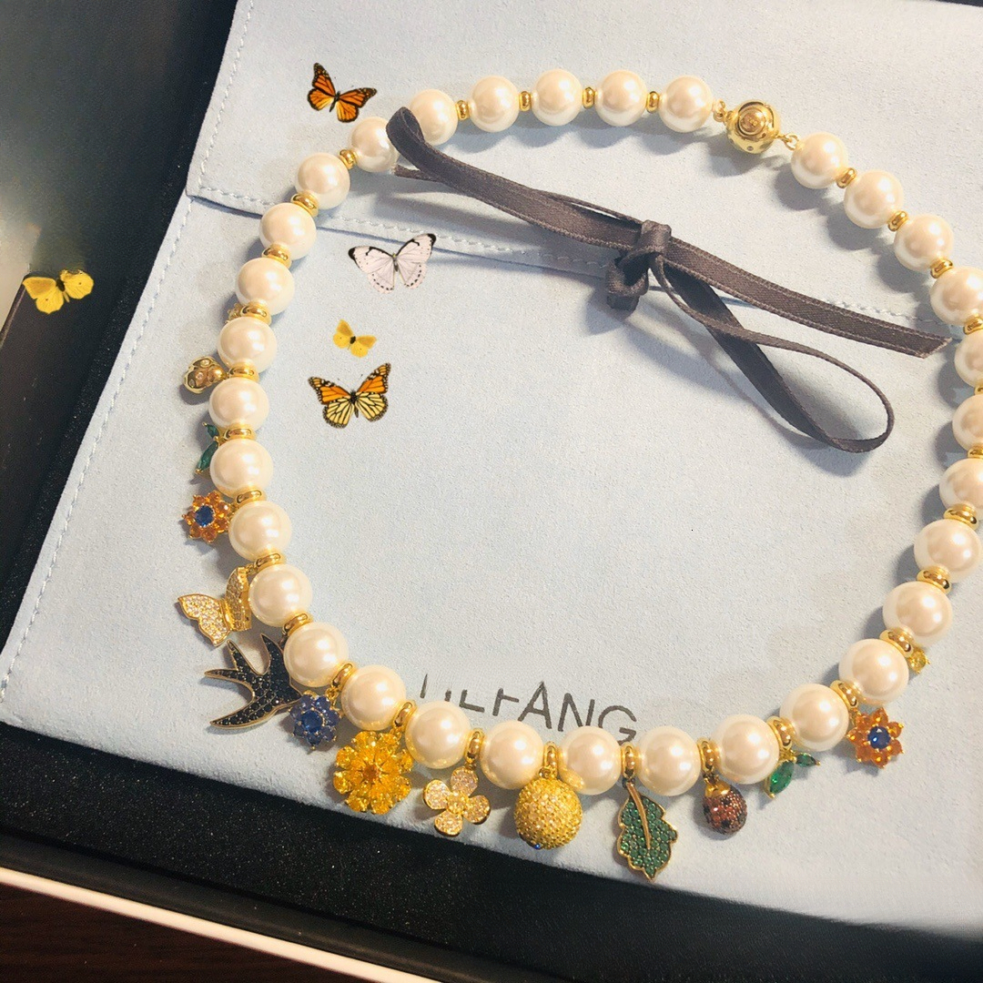 Silver Garden Necklace Light Luxury Niche Women's Valentine's Day Gift Manufacturer's Direct Shipping