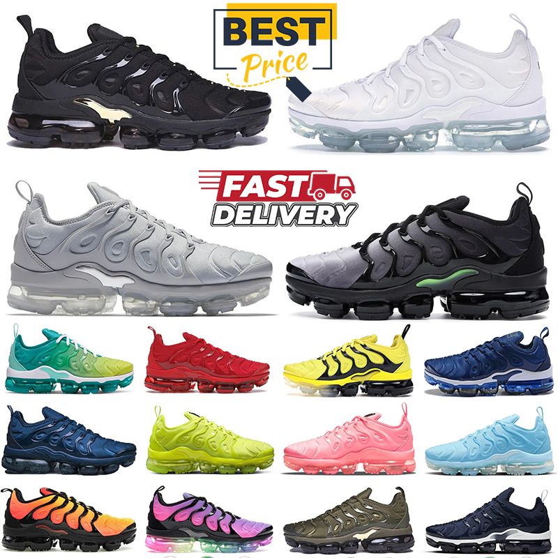 Designer Running Shoes tn Plus Triple White Volt Black Midnight Navy Pink Sneaker for Men and Women