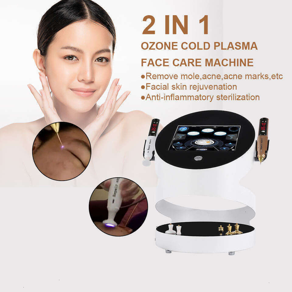 Non-Invasive 2 Handles Ozone + Plasma Face Lifting Tightness Enhance Anti-Inflammation Anti-Aging Skin Whitening Oil Secretion Control Machin