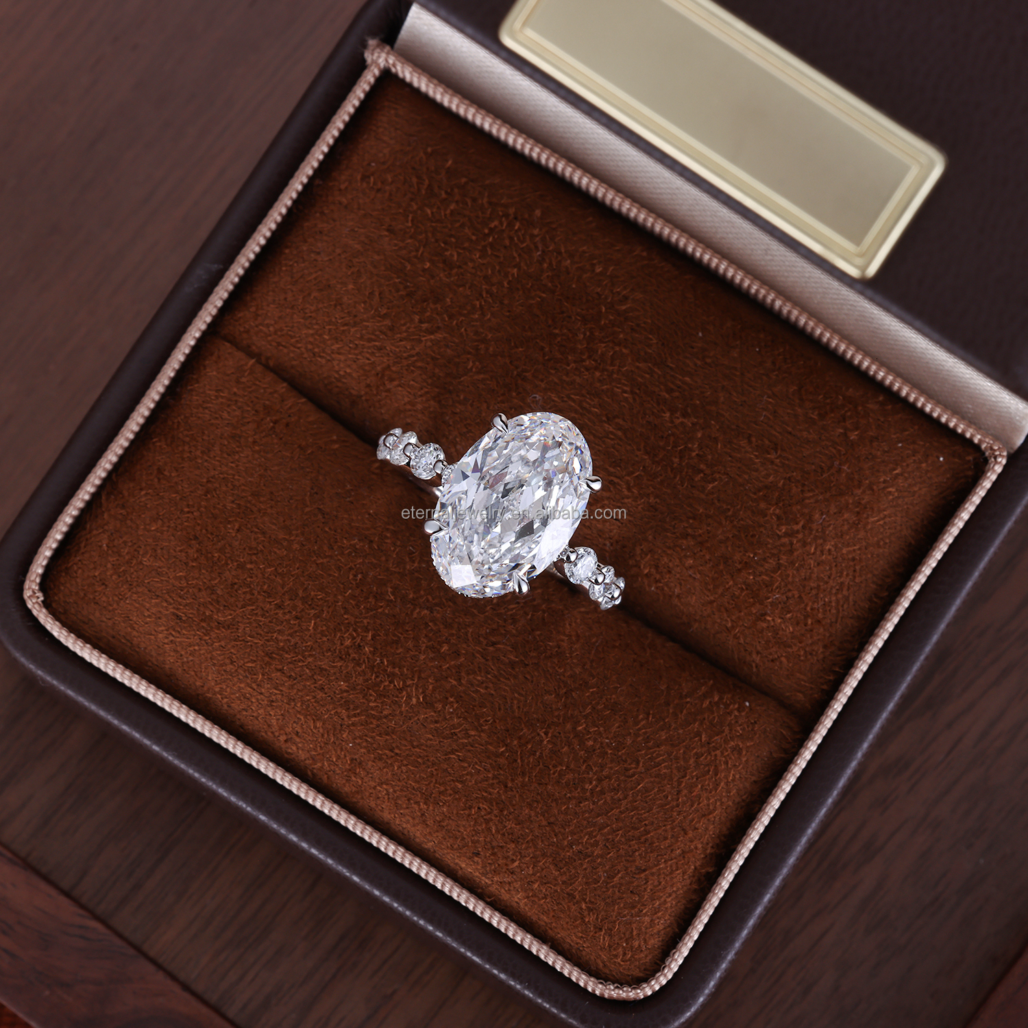 Custom 1Ct----3Ct Oval Cut IGI CVD Lab Grown Diamond Ring for Women R 9K-18K Gold Engagement Wedding