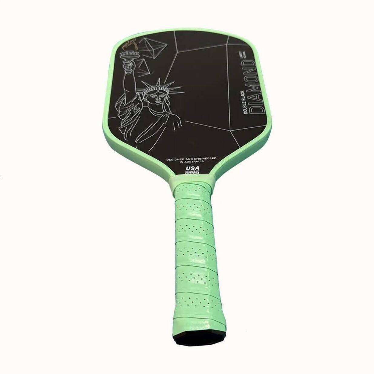 Multi-Piece Squash * Racket Ball Grip Kits 16Mm Black Double Dia Statue Of Liberty Style Hot Molding Pickleball Racket Toray T700 Carbon Fiber Profe