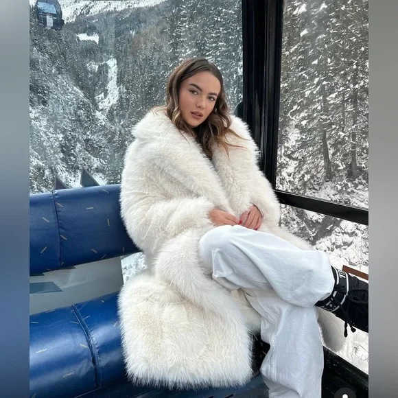 Long Women Coats Fur Jackets Turn Down Collar Pockets Coat Thick Warm Y2k Strtwear Lace Elegant Work Autumn Winter S261016O4SL