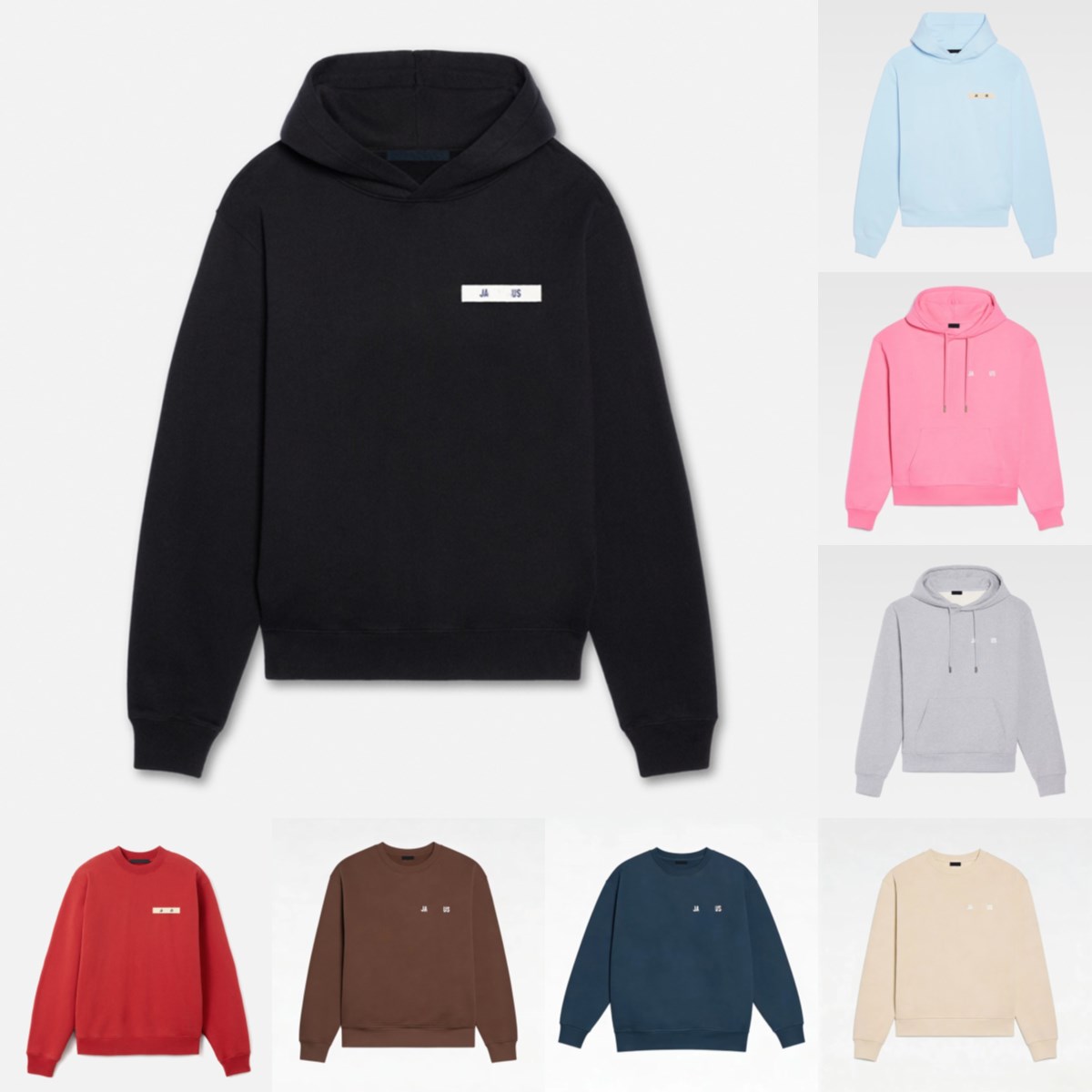 hoodies designer men jacquemes hoodie women Casual cotton fashion letter print Jacquesmu Crew Neck pullover sweatshirt Unisex trendy zipper coat