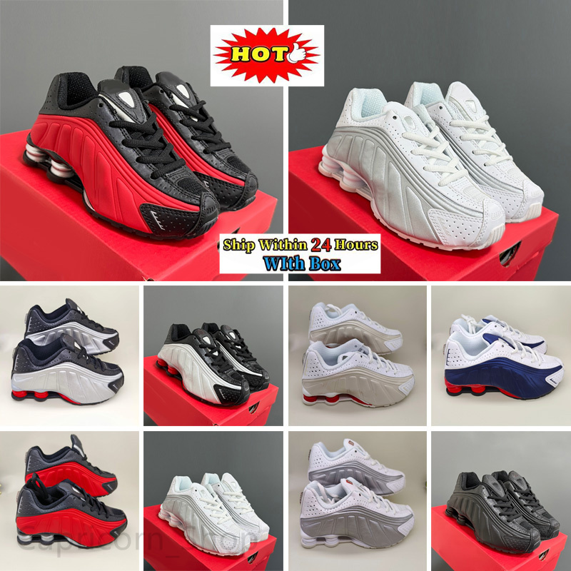 Designer Kids shoes Fashion boys and girls sport Shoes University Red Metallic Silver Clay Orange Triple Black Blue Sunrise White Silver Mens Sports