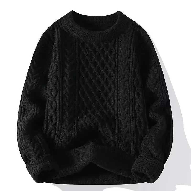 Knitted Sweater For Men Trendy Casual Round Neck Pullover Male Knitted Soft Fall Winter Fashion Long Slve Mens Kntwear Outwear M261016