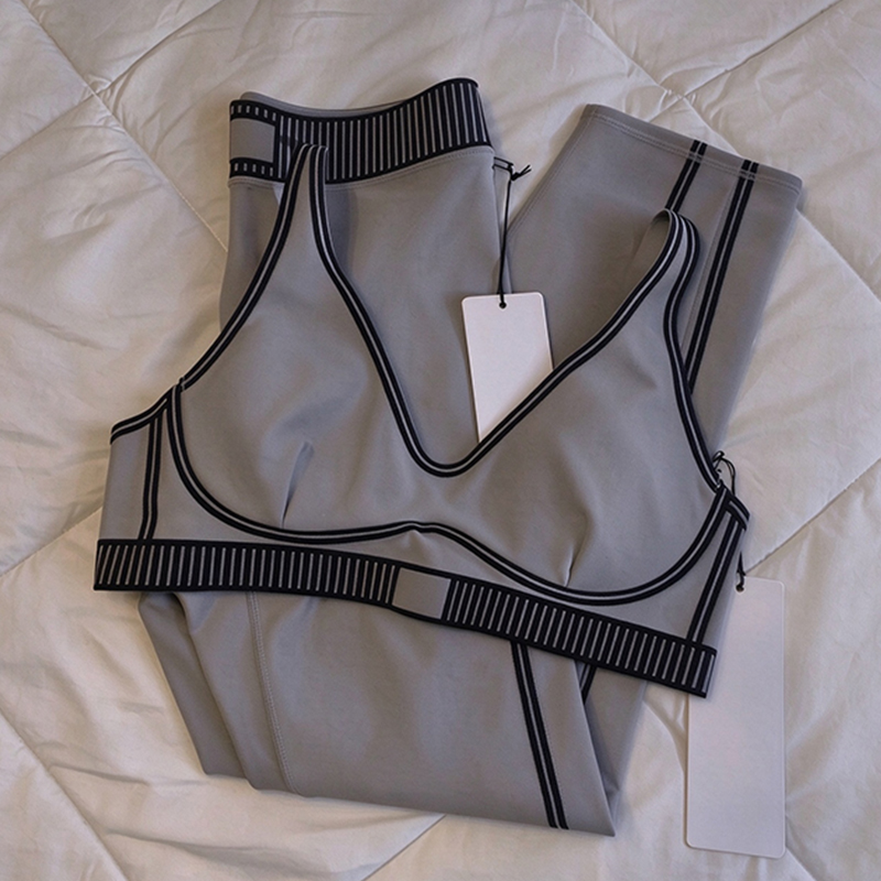 NEW 5A aloquarter women clothes yoga exercise set 2 piece bra+pants sets high end minimalist sports clothing sportswear designer leggings clothes pi