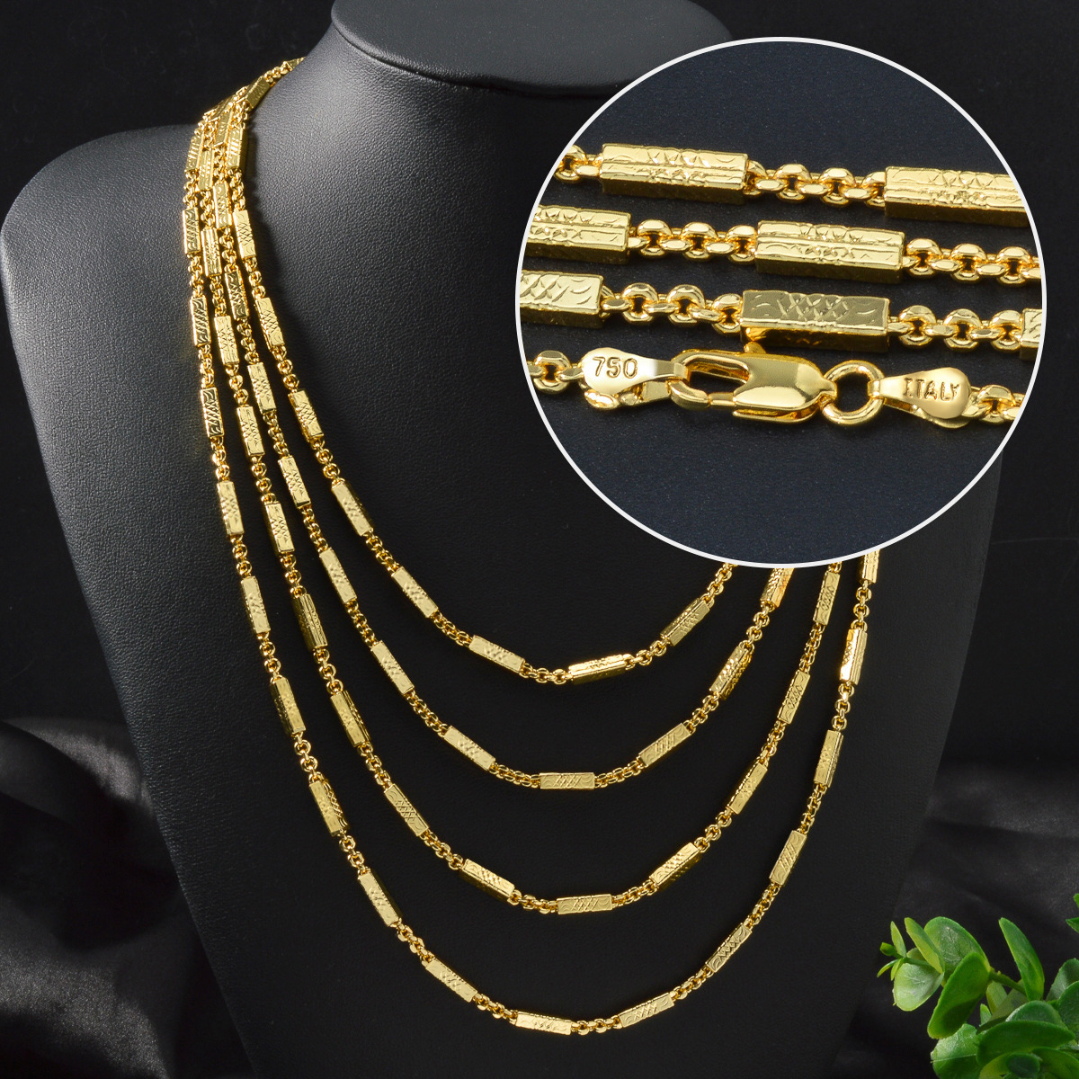 European and American vintage for women, high-end, simple geometric designs, various styles, copper chains, 18k gold necklaces