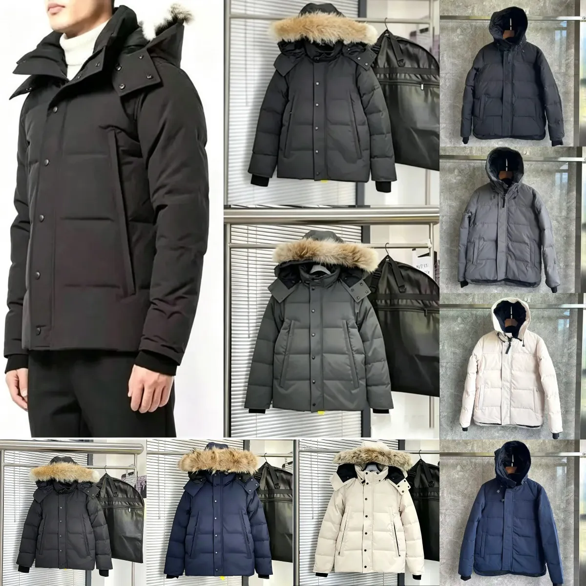 Mens Puffer Jacket Designer Doudoune Jacket Collar Parka Winter Fashion Outdoor Warm Windproof Down Jacket Womens Coat