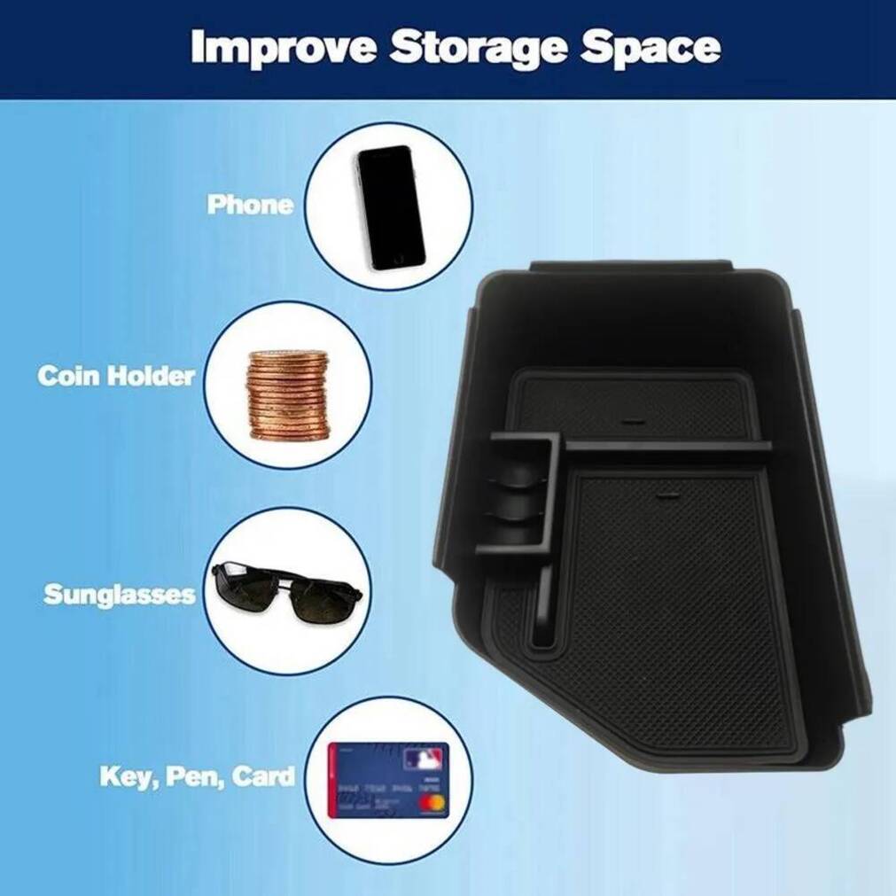Car Anti Slip Pad Center Hidden Cup Holder Interior Car Armrest Storage Box auto sticky gel grip Organizer Case For Kia Ev6 2021 2022 Dashboard Non