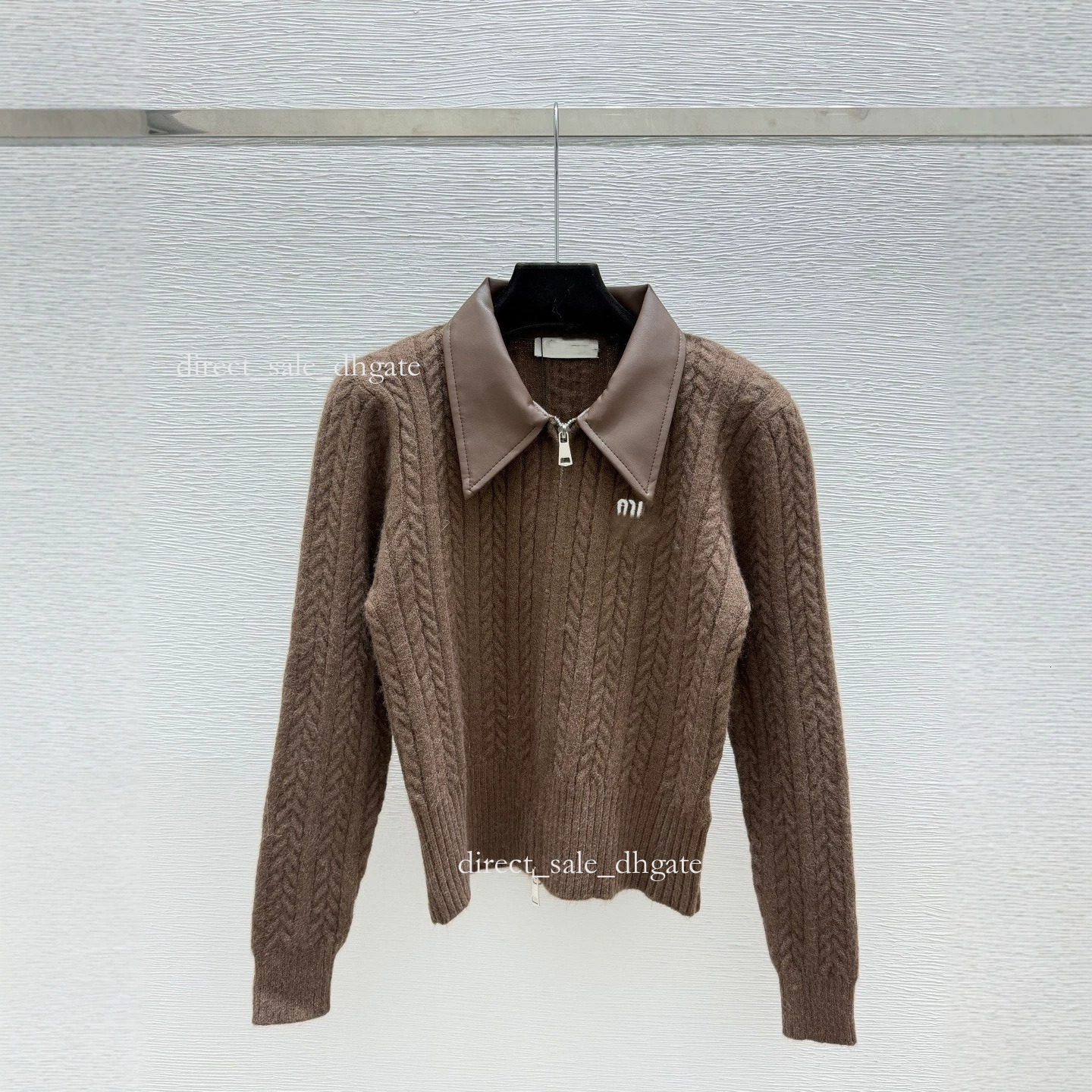 Designer 2026 Early Autumn New Collection, Solid-Color, Simple, Long-Sleeved Cardigan With A Turn-Down Collar 0bd9