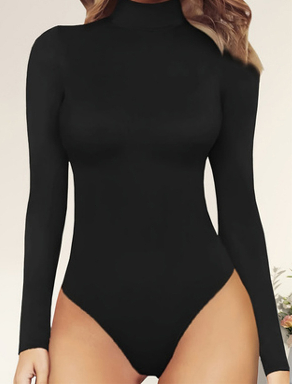 Women's Clothing Casual High-Neck Base Top Long-Sleeve Tight-Fitting Bodysuit Triangle Style For Autumn And Winter MAKOUFEI