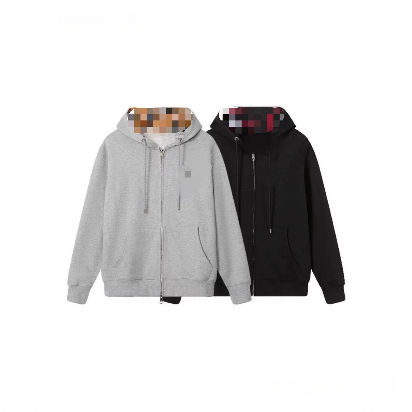 Cross-border B-brand British-style hooded sweatshirt jacket, full-zip, designer luxury embroidered, casual, loose fit, unisex