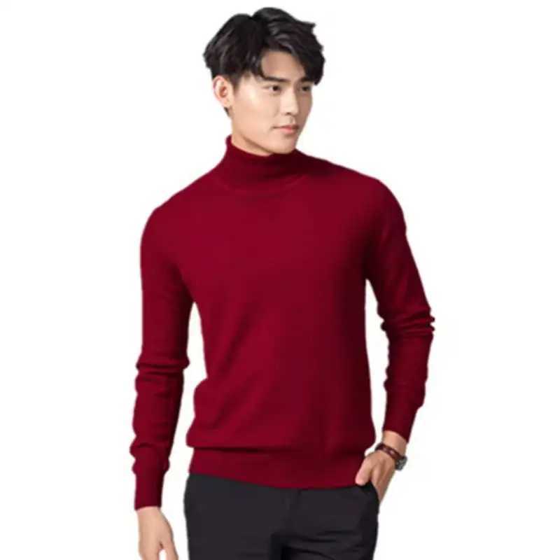Cotton Blend Turtleneck Men Cashmere Jumper 2025 Autumn Winter Wram Clothes Vetement Homme Pull Homme Hiver Man Pullover Sweater M261016