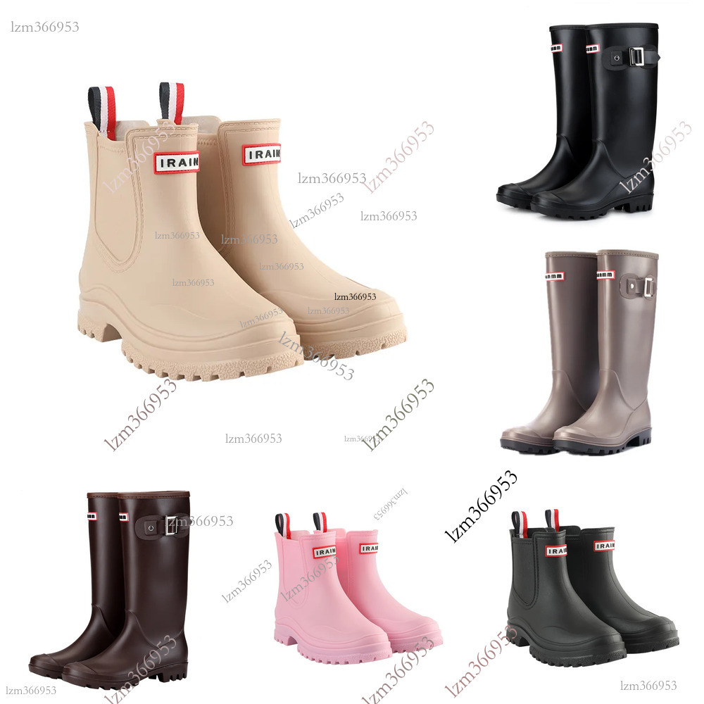 2026 TOP Designer brand premium boots Designer Rain Women's Boots shoe Snow Rubber High boot breathable Black light shoes fashion autumn winter