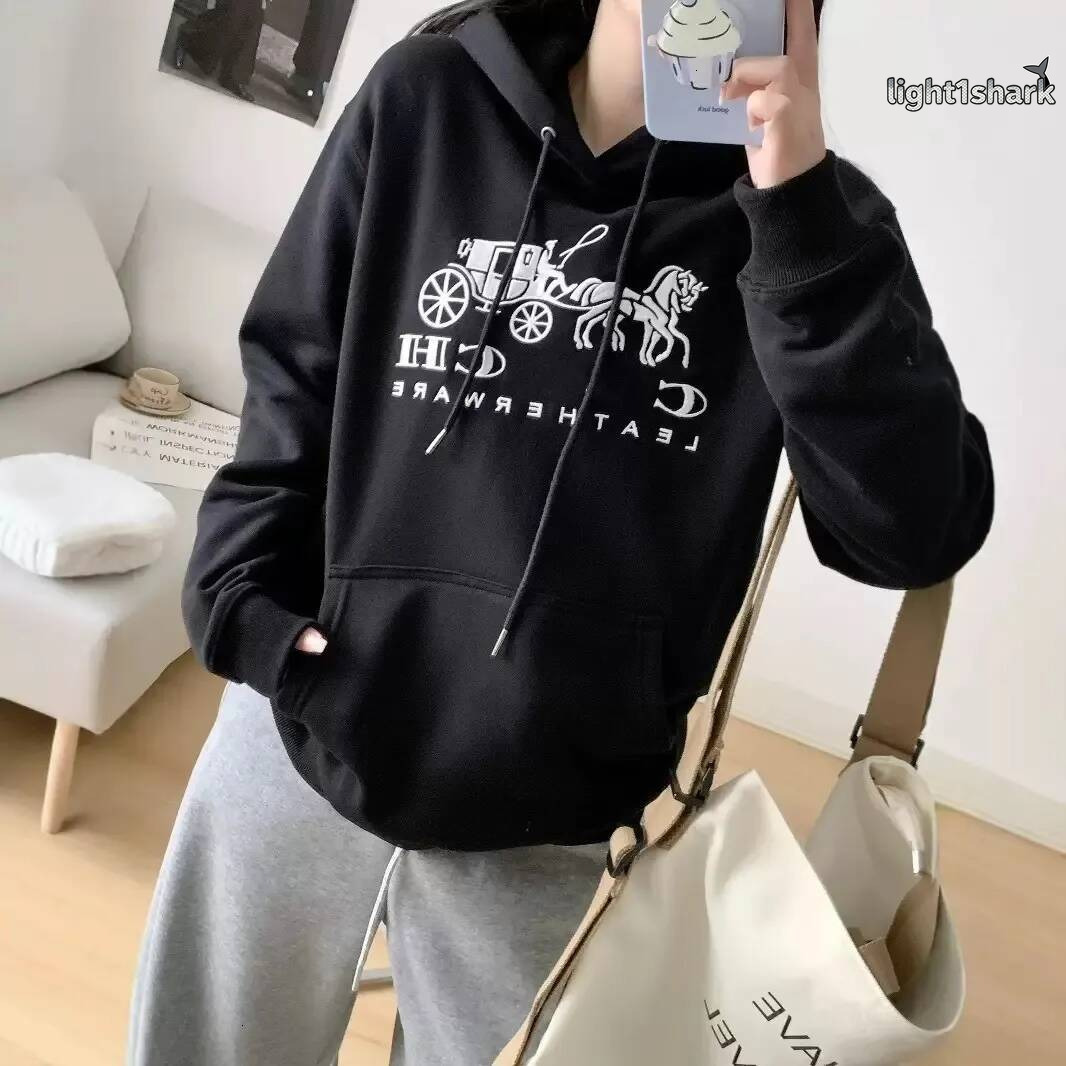 Designer Coac Hoodie Koujia Spring New Classic Monogram Full Print Casual Loose Unisex Zipper Hooded Jacket Sweatshirt Coat coac hoodies 9dc