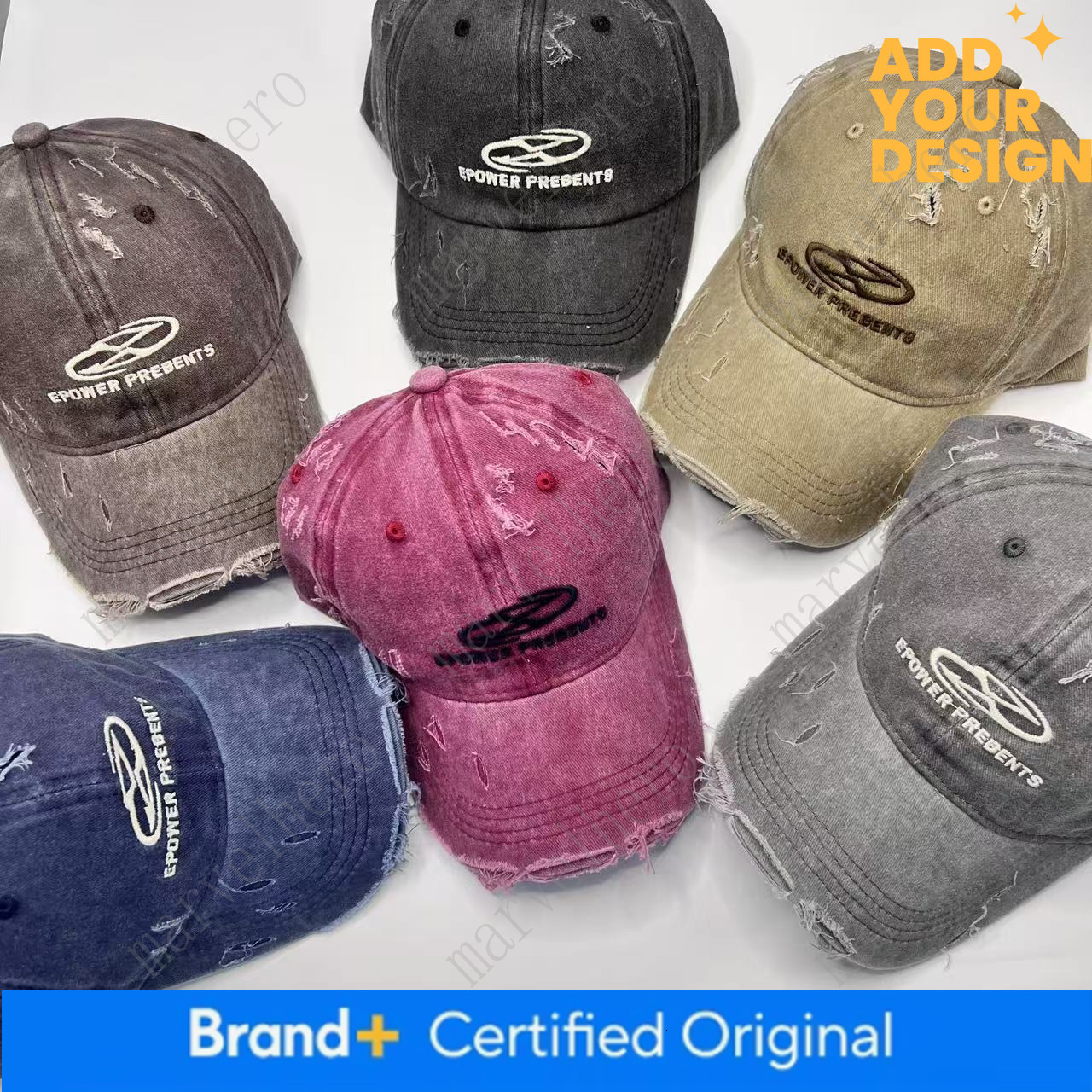 Men S Street Style Vintage Distressed Denim Baseball Women S Korean Version Couple Trendy Brand Letter Embroidery Duckbill Cap Summer