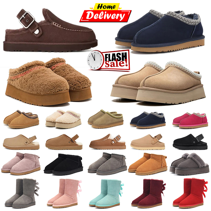 Designer Tasman Tazz Slippers Womens Mens Winter Snow Boots Australia Fur Platform Classic Ultra Mini Ankle Warm Clogs 35-44