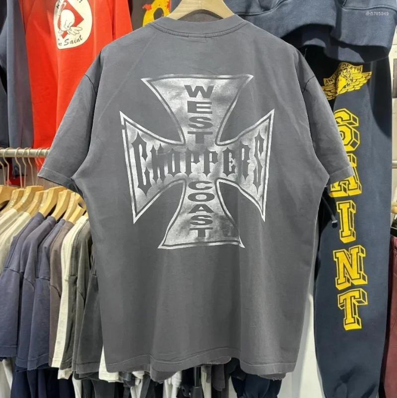 Retro West Choppers T-Shirt Men Women Cotton Loose Fit Casual Biker Streetwear Clothing