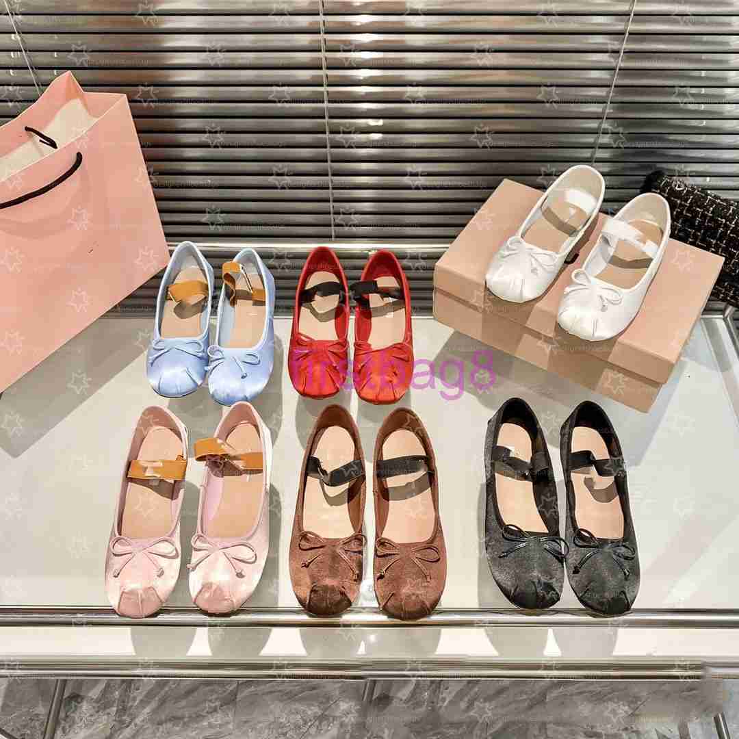 Designer Silk Ballet Shoes 2026 New Vintage Round-toe Bow French Flat Single Shoes for Women6