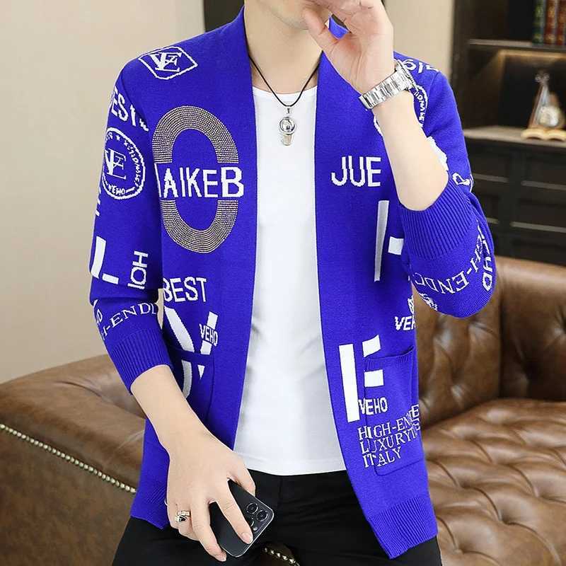 knitted High Print end brand cardigan Sweater men's Spring Autumn New Exquisite Fashion Casual knit Coat M261016